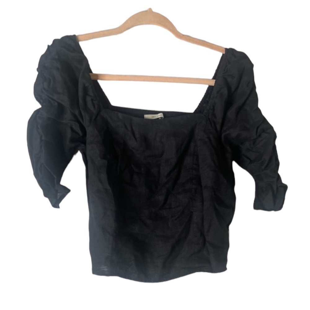 Rachel Zoe Black Ruched Top